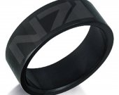 Mass Effect N7 Black Stainless Steel Ring